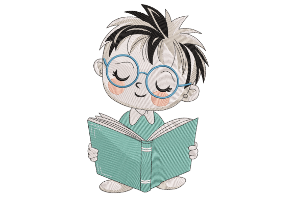 Boy Reading Book: A Charming Addition for Seasonal Products