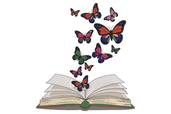 Butterflies from Book: A Charming Embroidery Design