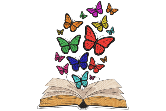 Charming Butterflies Flying from Book