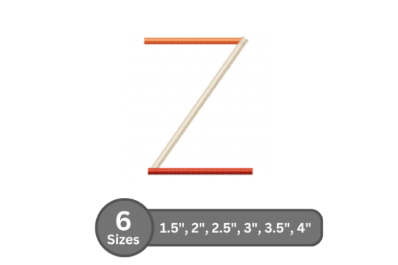Charming Color Bar Alphabet -Z for Embroidery