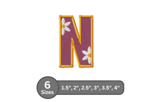 Charming Daisy Joy Alphabet - N for Personalized Gifts