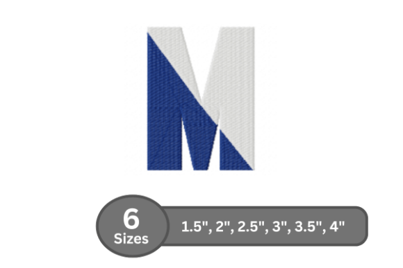 Charming Twin Fill Alphabet - M for Embroidery