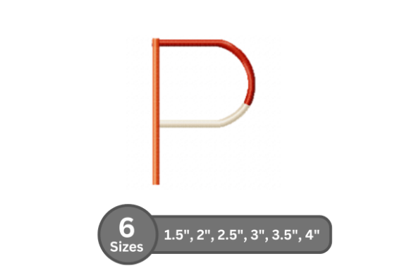 Color Bar Alphabet -P: Perfect for Seasonal Embroidery
