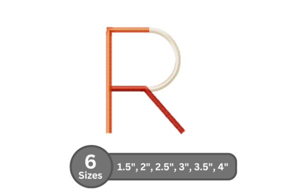 Color Bar Alphabet -R: A Stylish Embroidery Choice