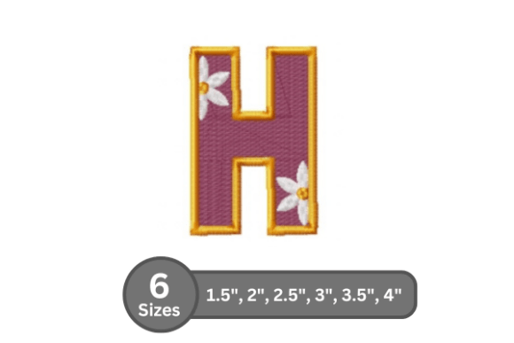 Daisy Joy Alphabet - H: A Stylish Embroidery Choice