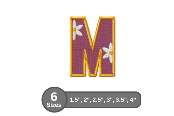 Daisy Joy Alphabet -M: Perfect for Seasonal Embroidery