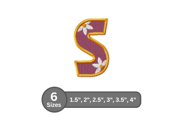 Daisy Joy Alphabet -S: A Stylish and Versatile Embroidery Design