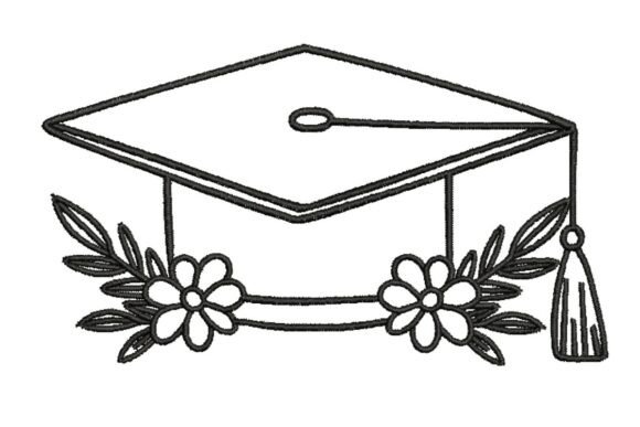Elegant Floral Grad Cap for Feminine Celebrations