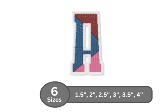 Street Varsity Alphabet - a: A Versatile Embroidery Design