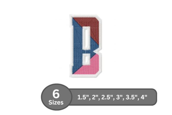 Street Varsity Alphabet -B for Seasonal Embroidery