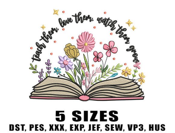 Teacher Wildflowers: A Cheerful Embroidery Design