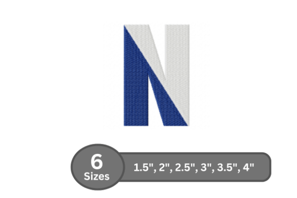 Twin Fill Alphabet - N: A Charming Addition to Your Embroidery