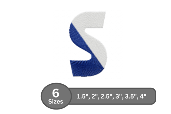 Twin Fill Alphabet -S: A Playful Embroidery Design