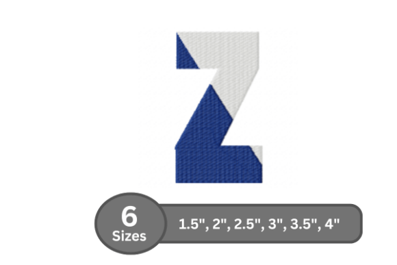 Twin Fill Alphabet - Z: A Charming Embroidery Design