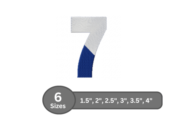 Twin Fill Number -7: A Playful Embroidery Design